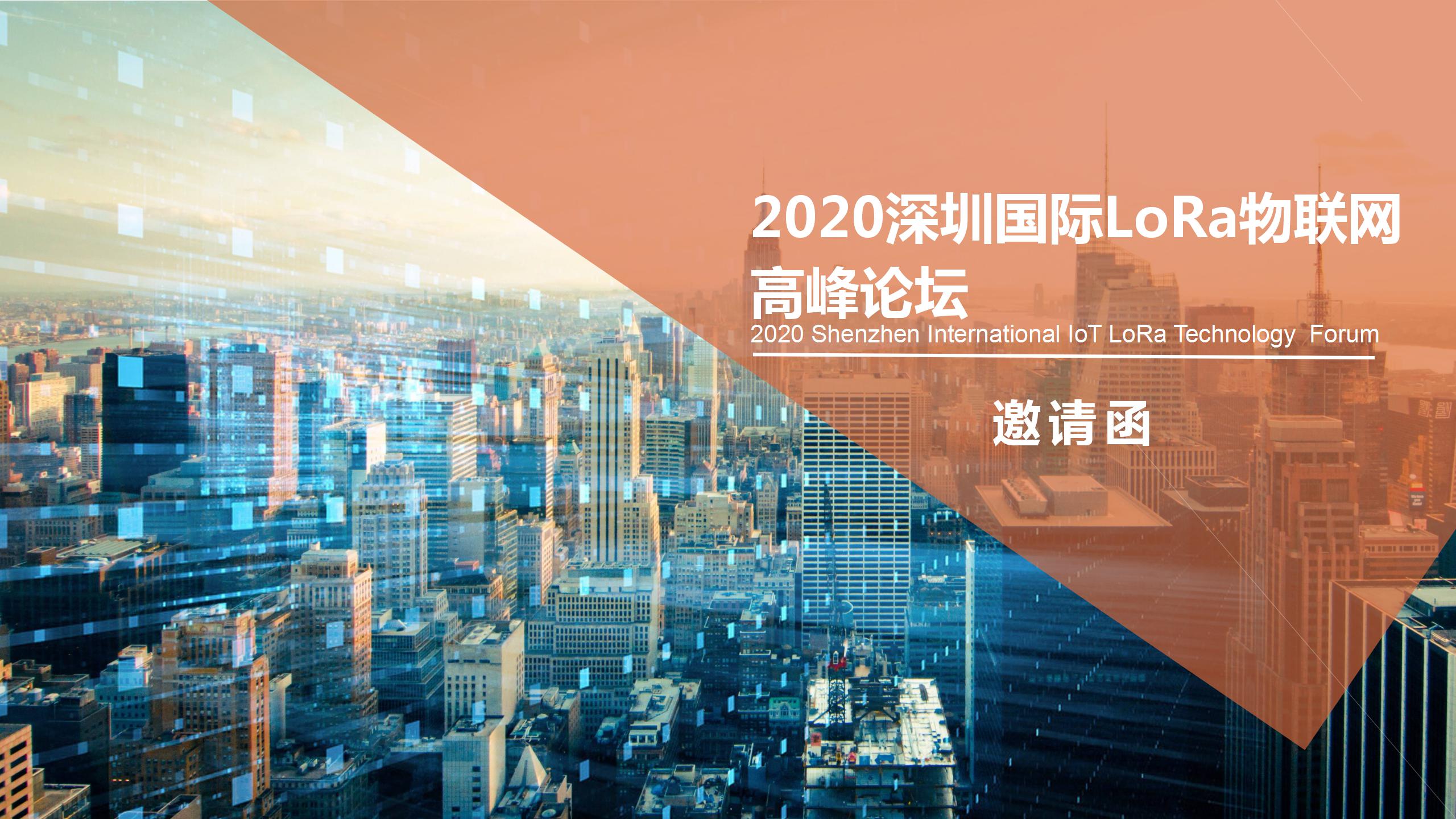 IOTE 2020 深圳国际LoRa物联网 高峰论坛